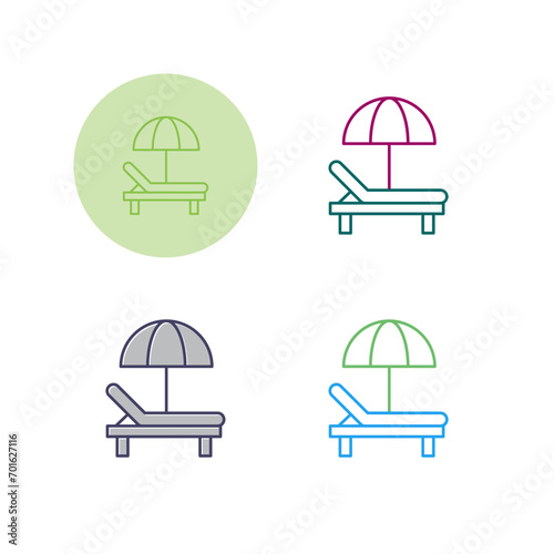 Sunbed Vector Icon