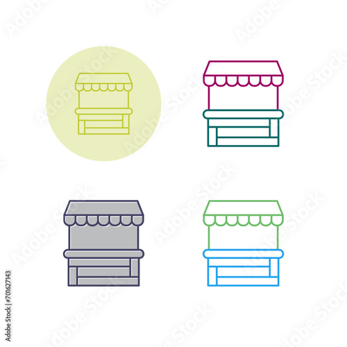 Food Stand Vector Icon