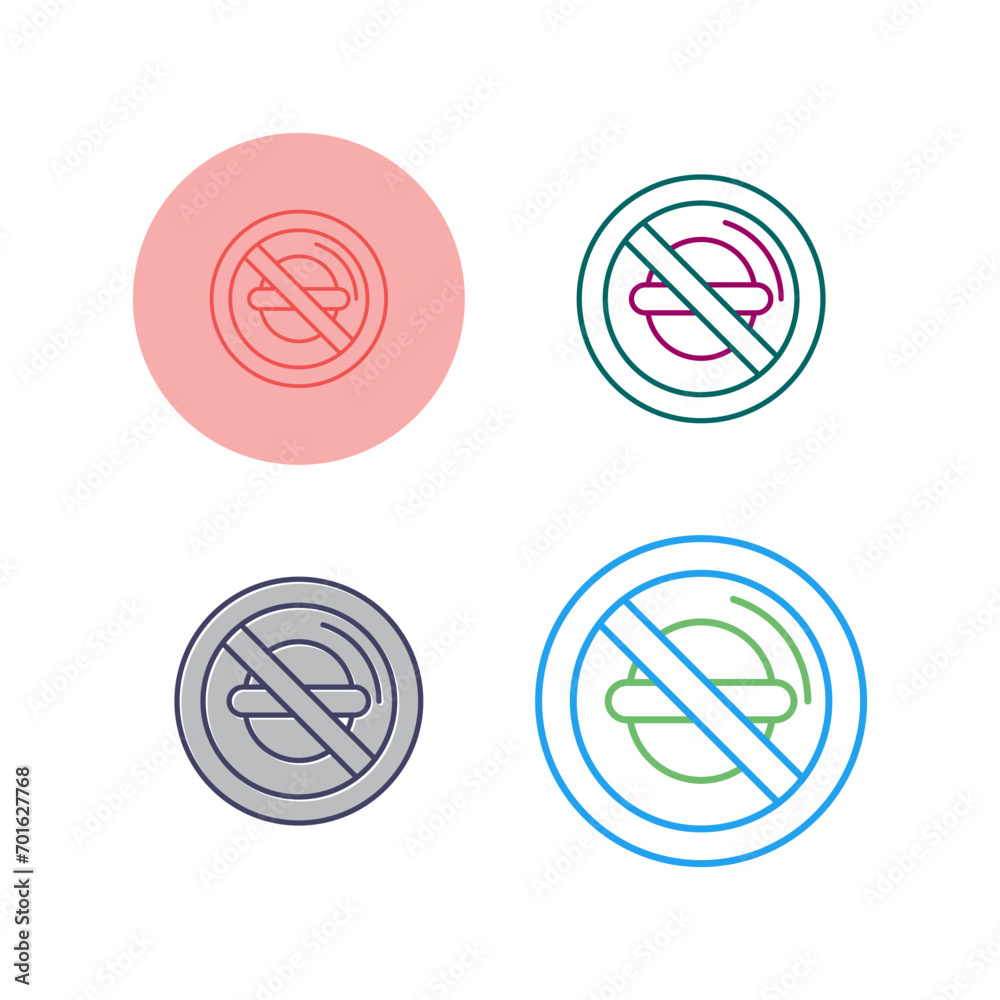 No Food Vector Icon No Food Vector Icon