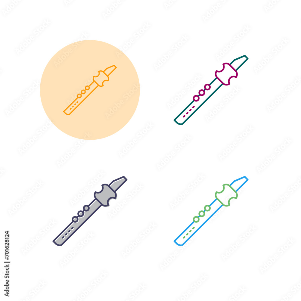 Flute Vector Icon Flute Vector Icon