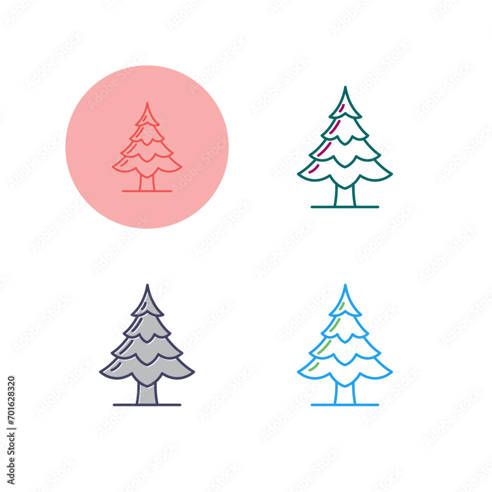 Obraz premium Pine Tree Vector Icon