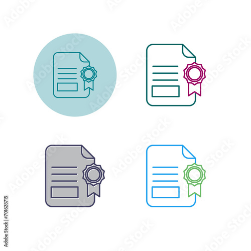 Certificate Vector Icon