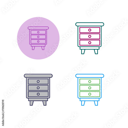 Chest Of Drawers Vector Icon