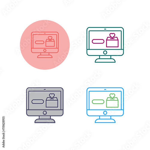 Online Donation Vector Icon
