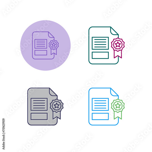 Certificate Vector Icon