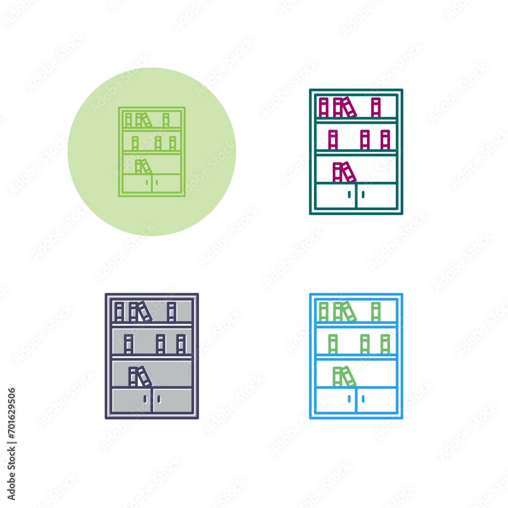 Books Shelf Vector Icon