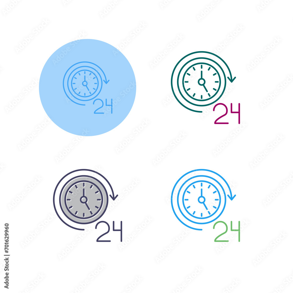 24 Hours Vector Icon 24 Hours Vector Icon