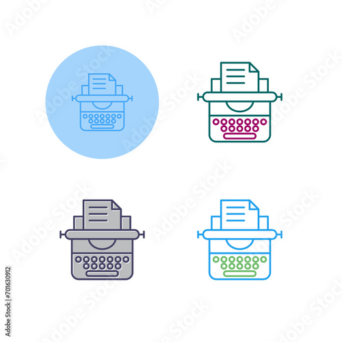 Typewriter Vector Icon