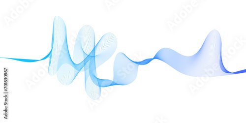 Abstract colorful blue sound, voice, music curved and wave lines background.  Abstract volume voice technology vibrate wave and music background. Abstract music wave, radio signal, voice background. photo