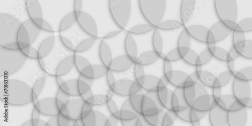 Fototapeta Naklejka Na Ścianę i Meble -  Abstract white and gray circle technology background. Abstract white and grey color geometric background with copy space. Abstract white lines background.