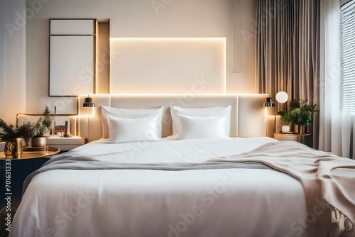 hotel room with bed © David Kreuzberg