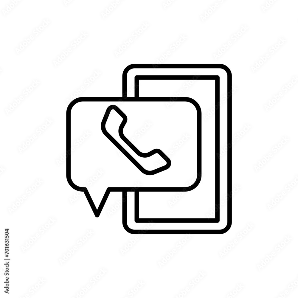 Mobile call outline icons, minimalist vector illustration ,simple transparent graphic element .Isolated on white background Mobile call outline icons, minimalist vector illustration ,simple transparent graphic element .Isolated on white background