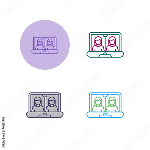 Online Meeting Vector Icon