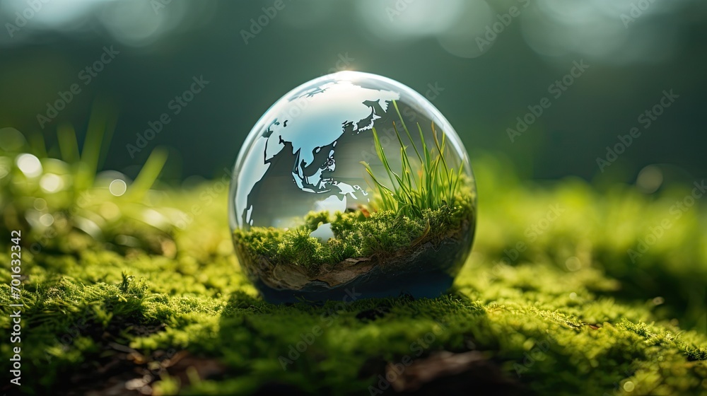A Glimpse of the World Inside a Glass Globe