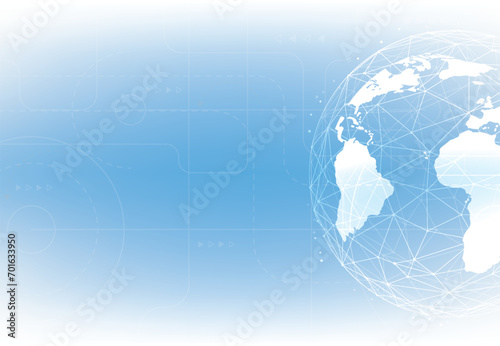 Global network connection. World map point and line composition concept of global business. Vector Illustration