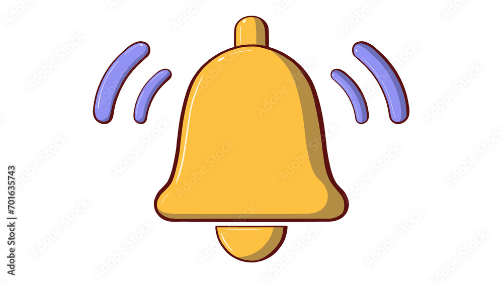 Notification message bell icon alert and alarm icon, cartoon bell icon illustration, ringing bell, notification, alert or reminder icon isolated on white background
Notification message bell icon alert and alarm icon, cartoon bell icon illustration, ringing bell, notification, alert or reminder icon isolated on white background