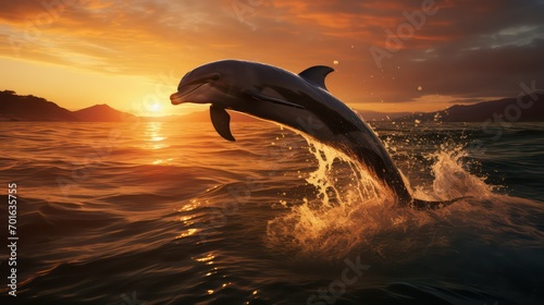 dolphin jumping in water © Ghulam Nabi