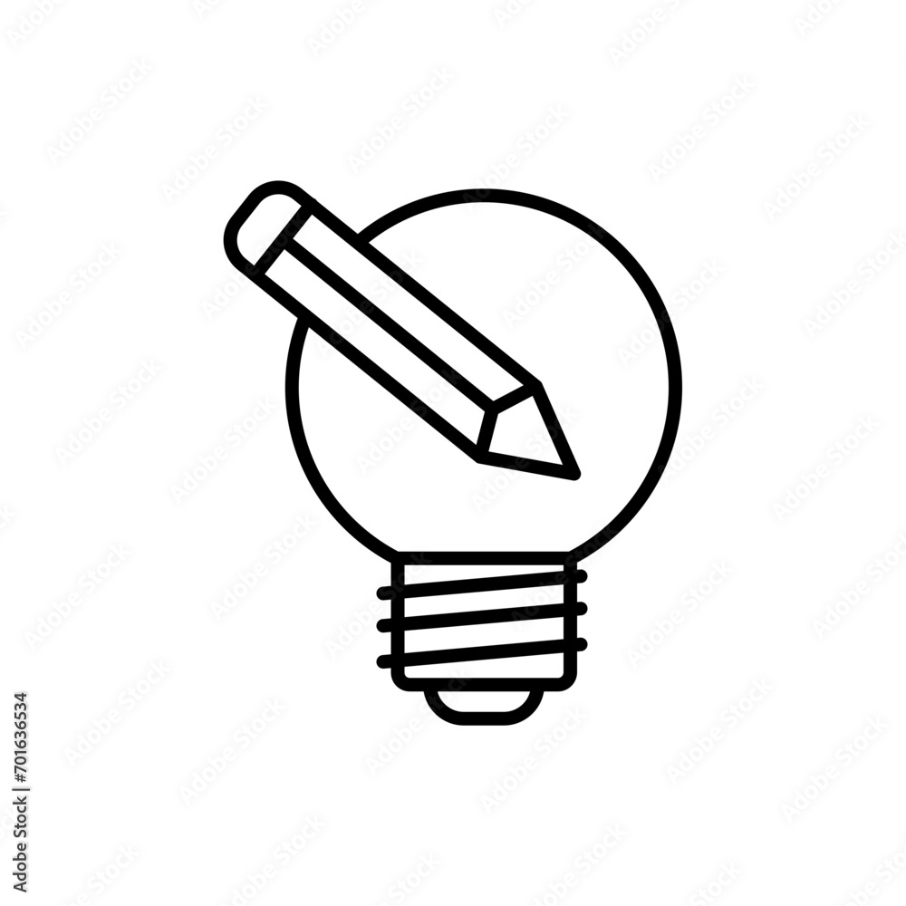 Creative bulb outline icons, minimalist vector illustration ,simple transparent graphic element .Isolated on white background Creative bulb outline icons, minimalist vector illustration ,simple transparent graphic element .Isolated on white background