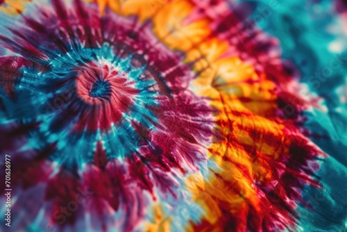 Colorful tie dye fabric background photo
