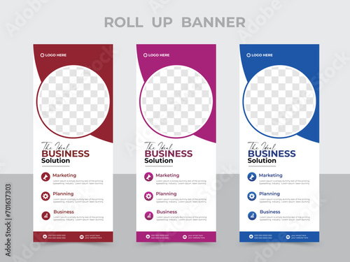 Colorful Creative Corporate Roll Up Banner Design