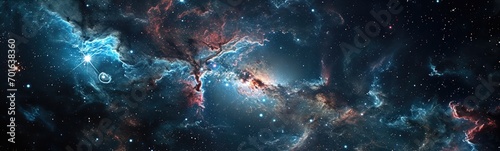 Space universe background . Banner photo