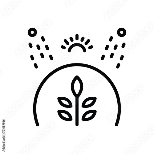 Black line icon for protection