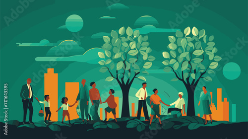 Explore the impact of generational wealth in a vector art piece showcasing families from different economic backgrounds. Illustrate the perpetuation of advantages or disadvantages across generations, photo