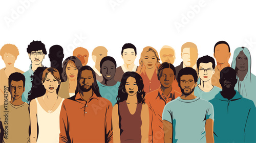 concept of privilege and disadvantage in a vector art piece featuring individuals from different socioeconomic backgrounds. 