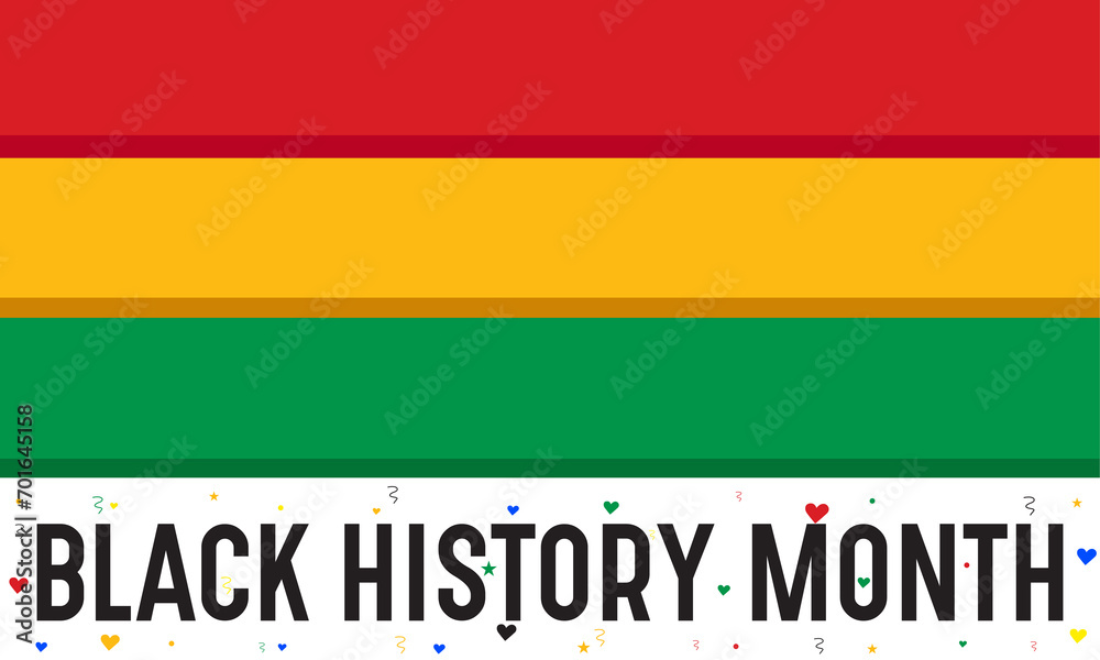Vector illustration on the theme of black history month is an annual celebration of february in usa and canada, october in uk. African american history or black history month banner design.