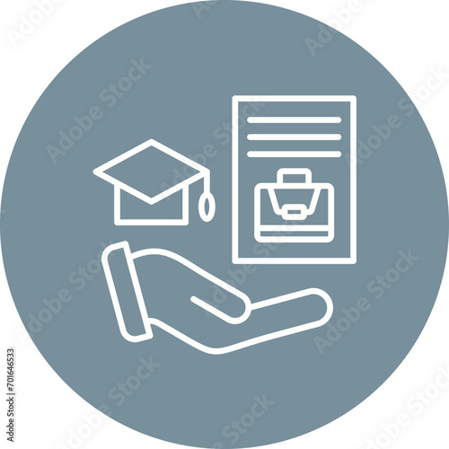 On the job Training Line Icon