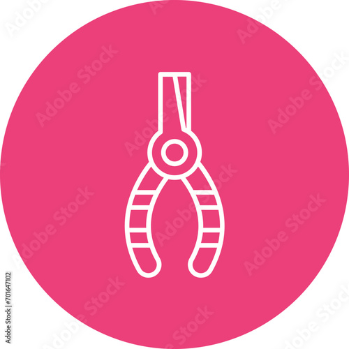 Needle Nose Pliers Line Icon