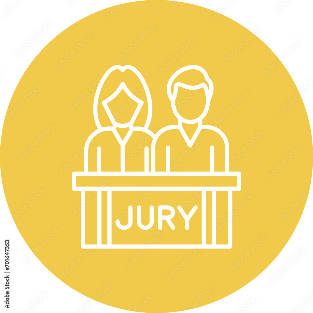 Jury Line Icon Jury Line Icon