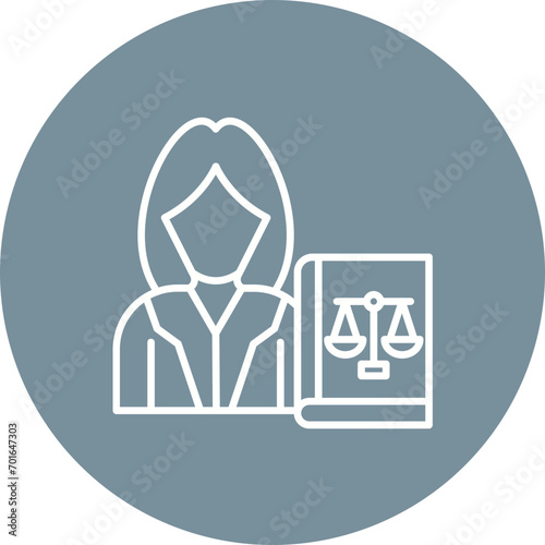 Defendant Female Line Icon