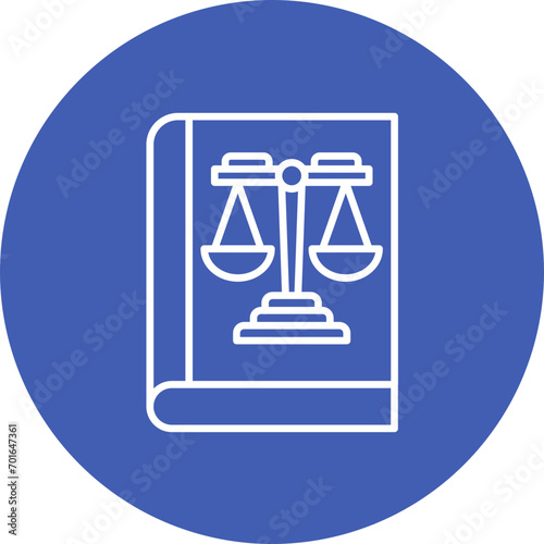 Law Book Line Icon