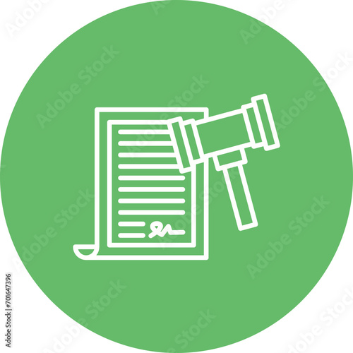 Lawsuit Line Icon