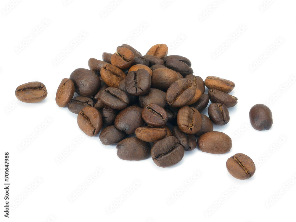 Group of coffee beans isolated on white background Group of coffee beans isolated on white background