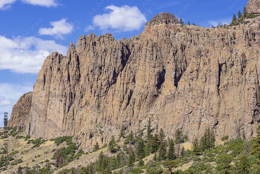 At the base of the Dillon Pinnacles in the Curecanti National Recreation Area