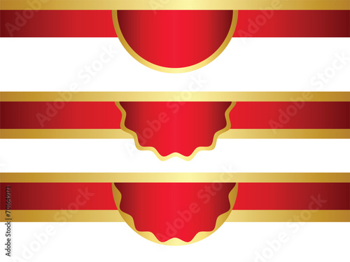 bundle luxury red and golden ribbon, perfect for your design.