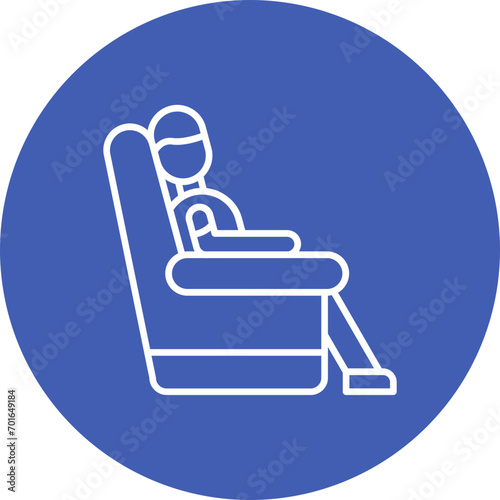 Leaned Back Line Icon