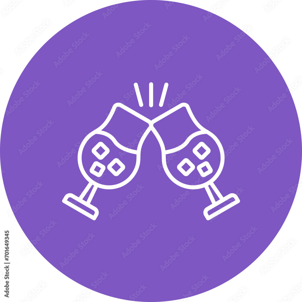 Obraz premium Wine Line Icon