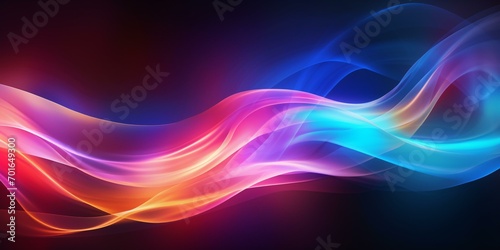 Wallpaper Mural Abstract glowing gradient curve background, futuristic technology concept illustration Torontodigital.ca