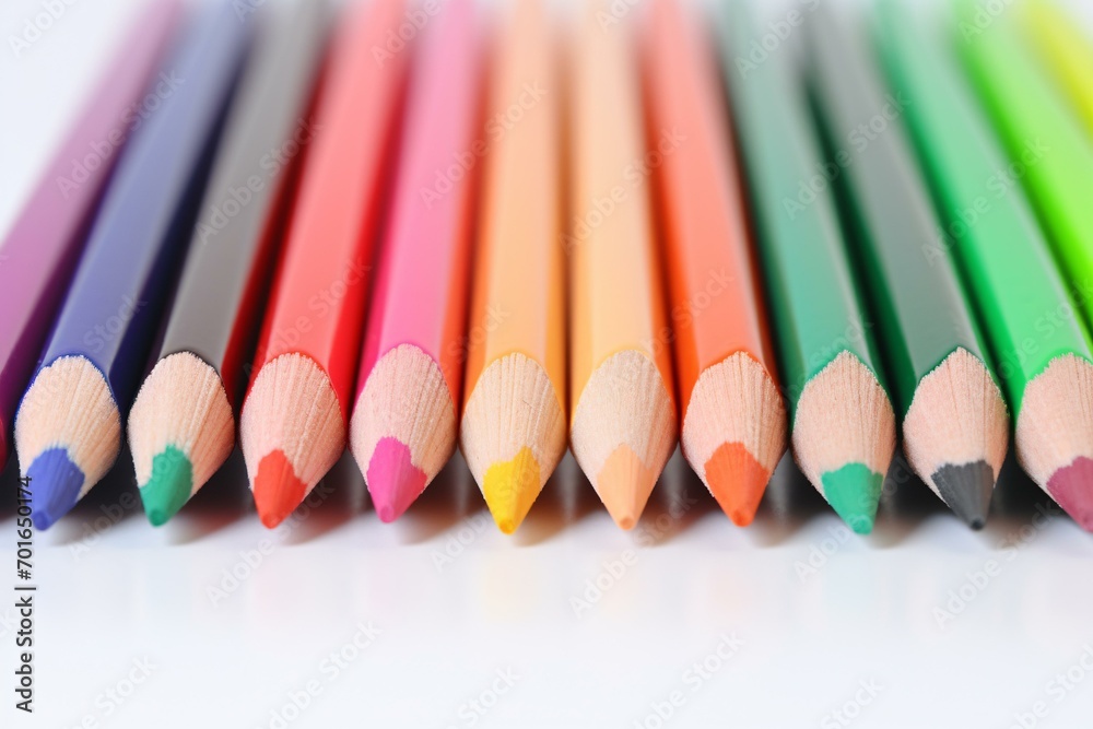 Pencils arranged neatly, learning education concept scene illustration Pencils arranged neatly, learning education concept scene illustration