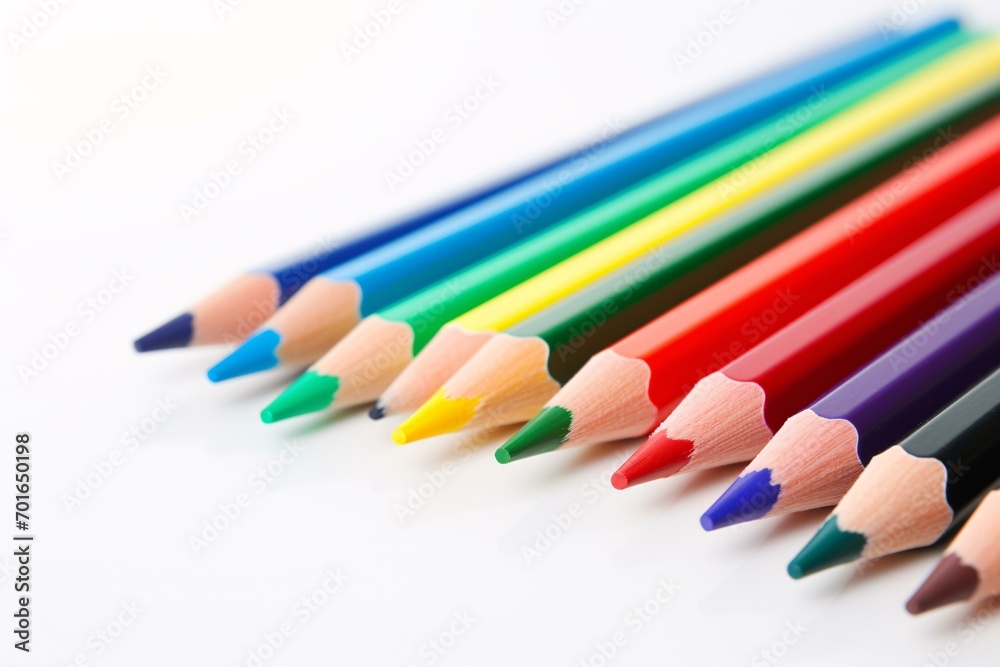 Pencils arranged neatly, learning education concept scene illustration Pencils arranged neatly, learning education concept scene illustration