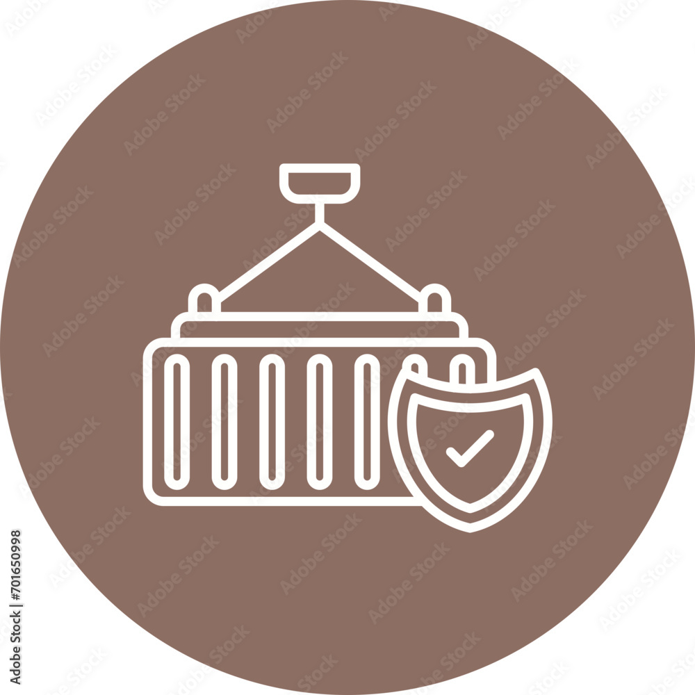 Cargo Insurance Line Icon Cargo Insurance Line Icon