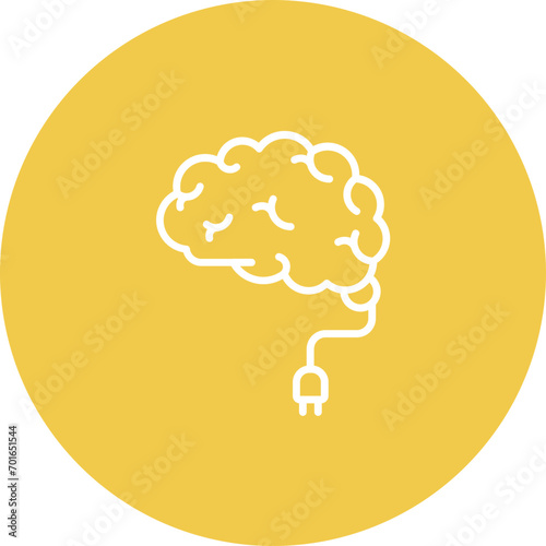Brain Recharge Line Icon