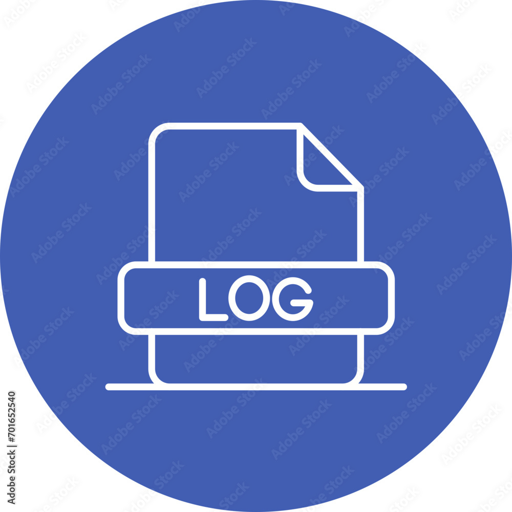 Log File Line Icon Log File Line Icon