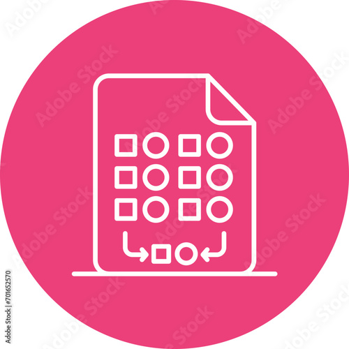 Random Sampling Line Icon