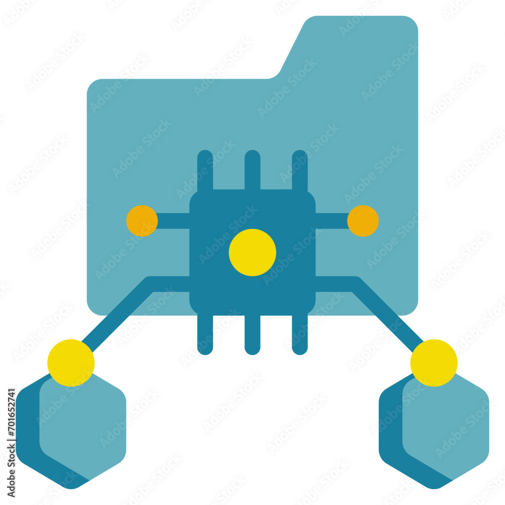 folder storage data ai intelligence control flat style folder storage data ai intelligence control flat style