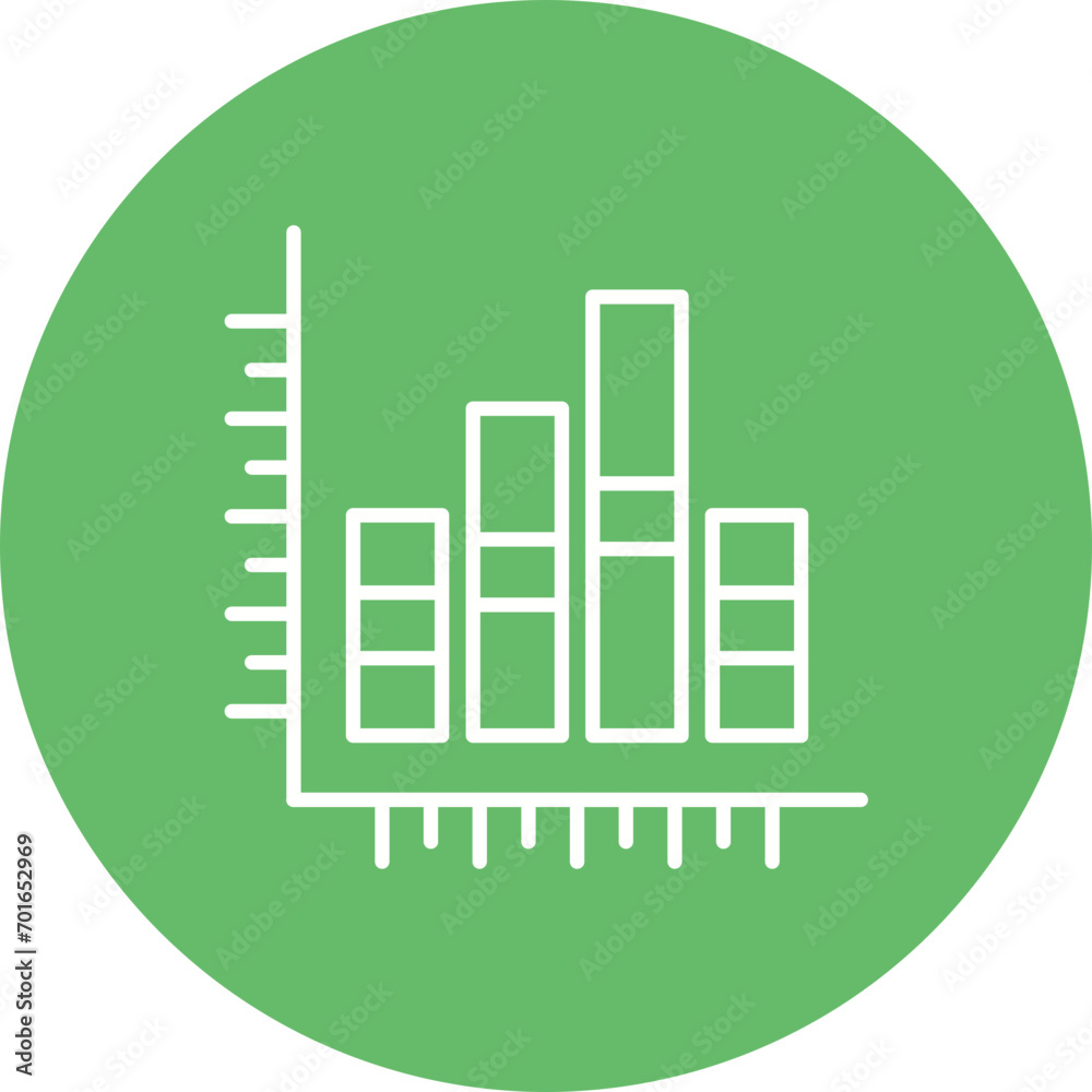 Stacked Column Line Icon