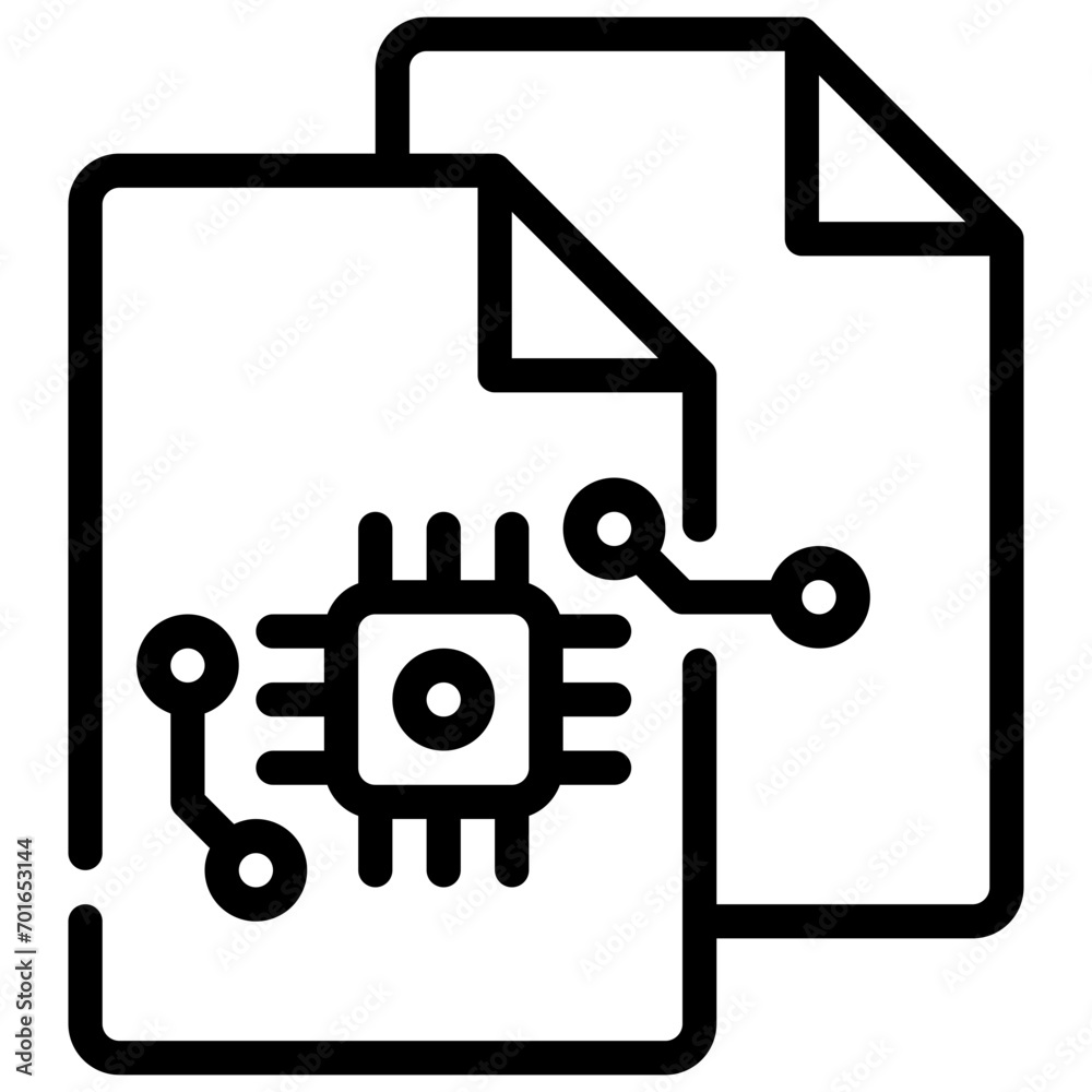 document file control process ai intelligence simple line document file control process ai intelligence simple line